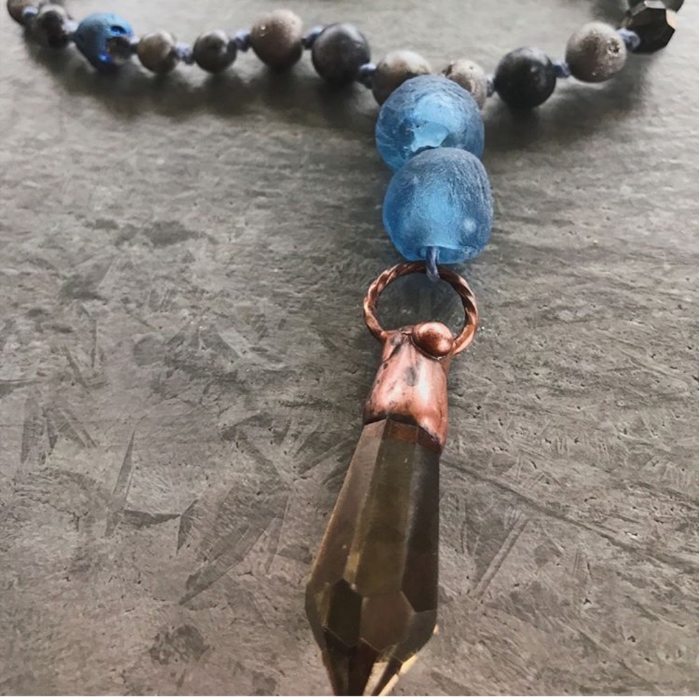 Handmade crystal necklace